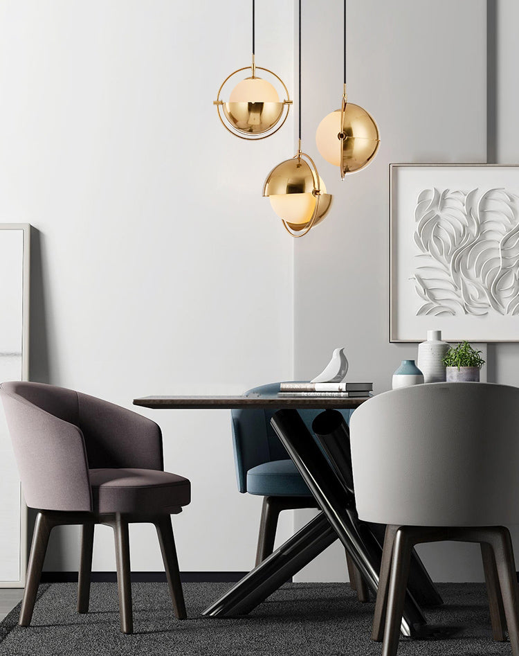 Tonalità mobili contemporanee la luce appesa 1 ciondolo sospensione in metallo leggero per camera da letto