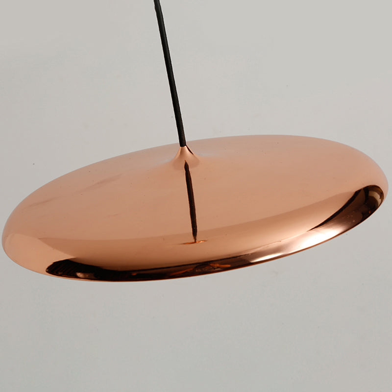 Rose Gold eigentijdse druppel hanger Slim 1-licht metalen plafondlicht voor eetkamer