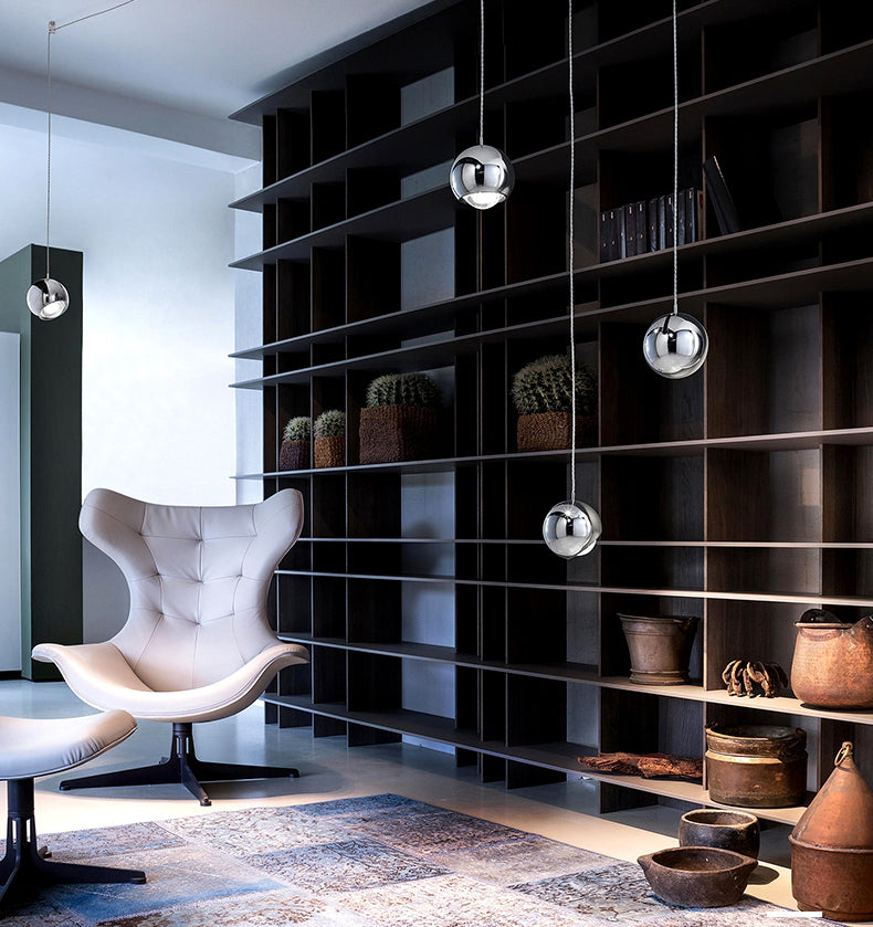 1-Licht-LED zeitgenössische Hanglampe Kit sphärischen Metallanhänger für Schlafzimmer