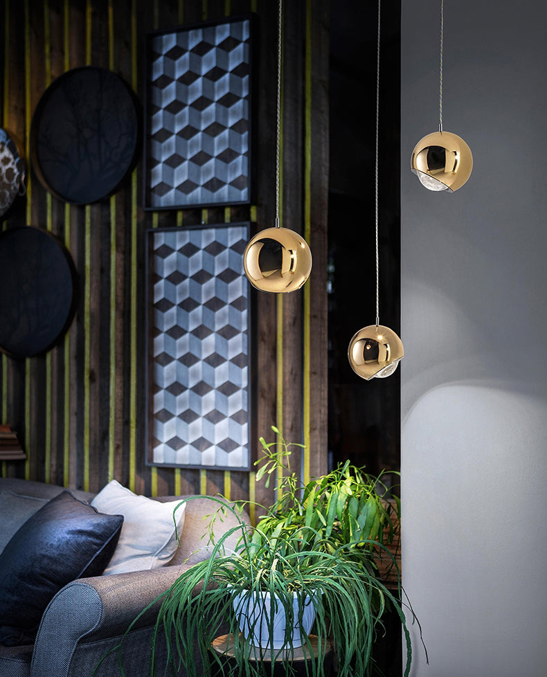 1-Licht-LED zeitgenössische Hanglampe Kit sphärischen Metallanhänger für Schlafzimmer