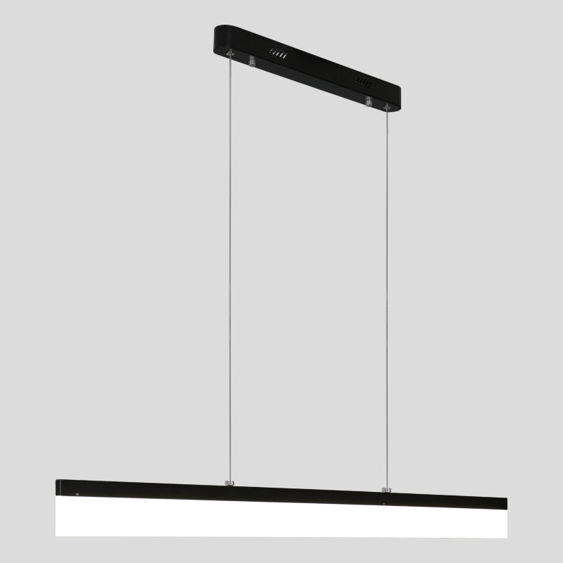 Black Aluminum Minimal Ceiling Lamp 1-Light LED Pendant Lighting Fixture for Office