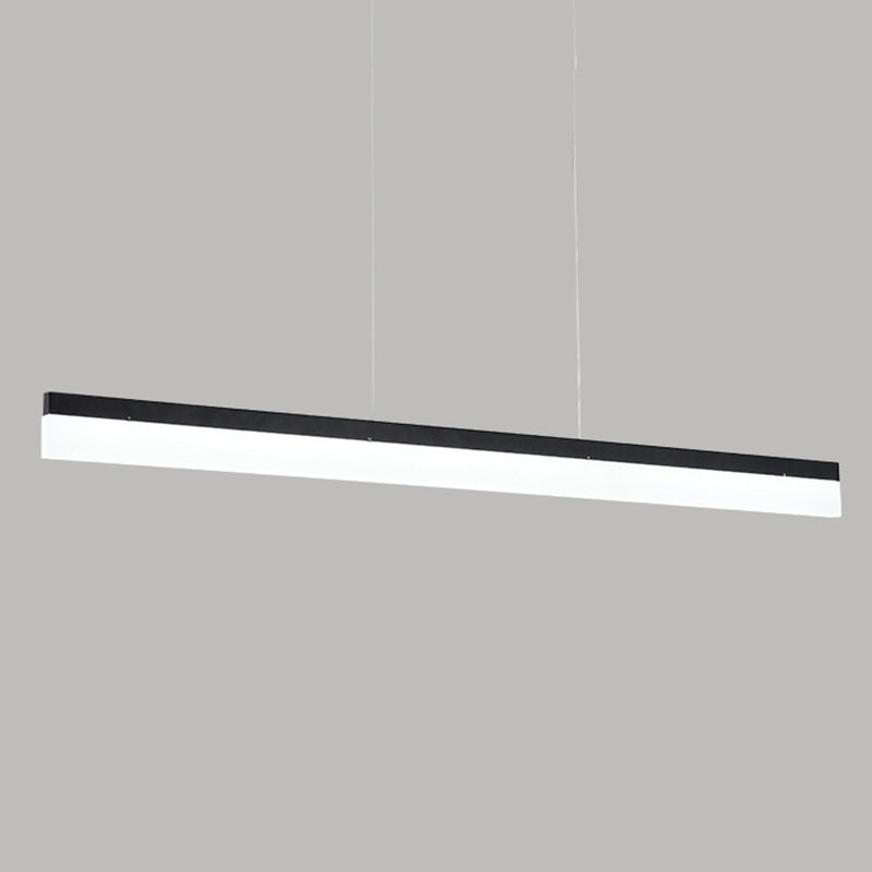 Black Aluminum Minimal Ceiling Lamp 1-Light LED Pendant Lighting Fixture for Office