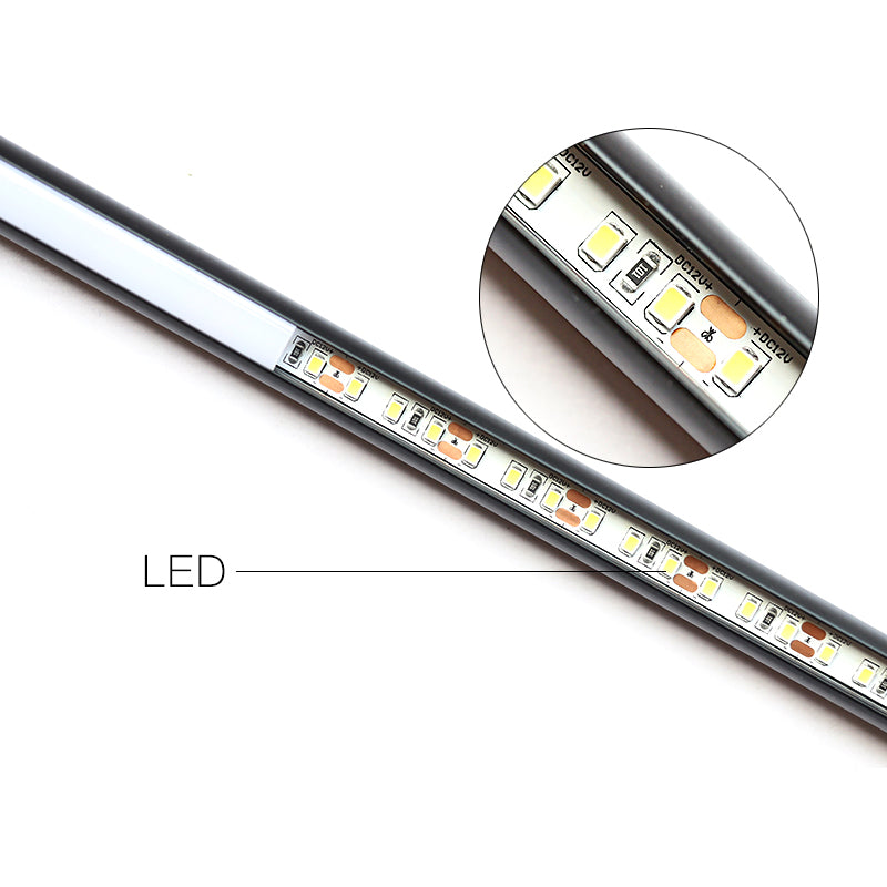 Black Aluminum New Modern Hanging Ceiling Light Linear 1-Light Pendant Light for Bedroom