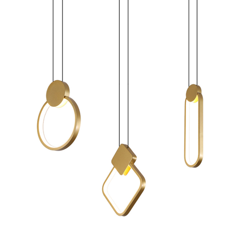 Simplicity Linear Hanging Light Kit Aluminum 1-Light Ceiling Light for Dining Room