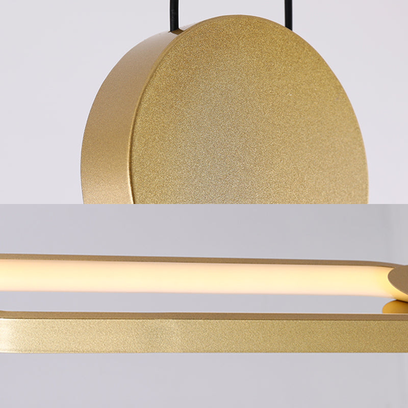 Simplicity Linear Hanging Light Kit Aluminum 1-Light Ceiling Light for Dining Room