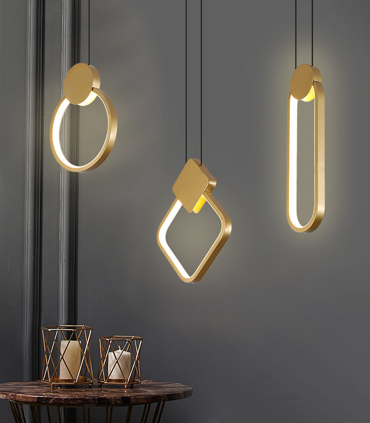 Simplicity Linear Hanging Light Kit Aluminum 1-Light Ceiling Light for Dining Room