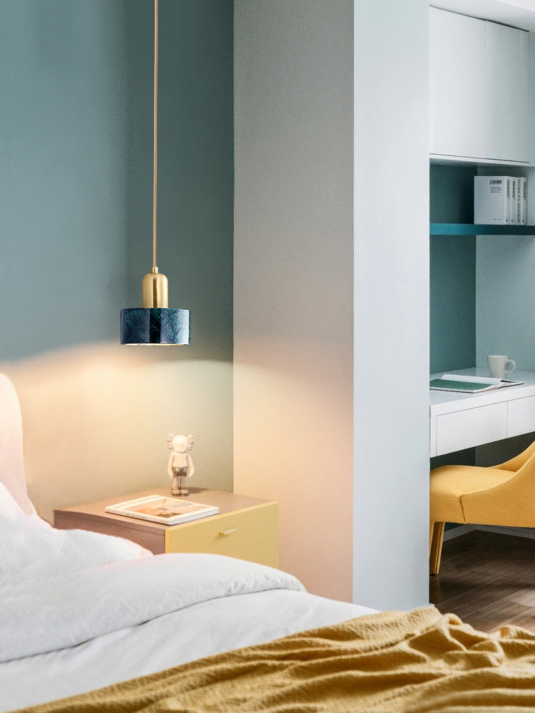 Shaded Dinning Room Pendant Lighting Fixture Stone Modern Suspension Pendant Light