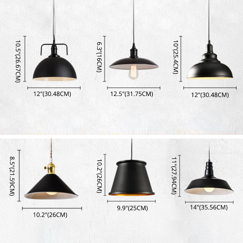 Metall schwarz kommerzielle Anhänger Beleuchtung schattierter Industriestil Anhänger Deckenleuchte