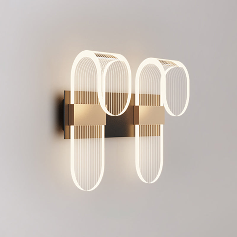 Zeitgenössische Metall-LED-Wand montierte Beleuchtung 1 Lichtwandleuchten für Wohnzimmer