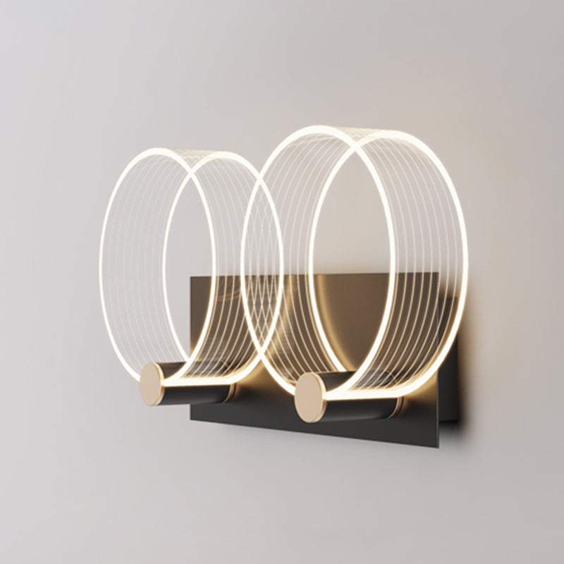 Zeitgenössische Metall-LED-Wand montierte Beleuchtung 1 Lichtwandleuchten für Wohnzimmer