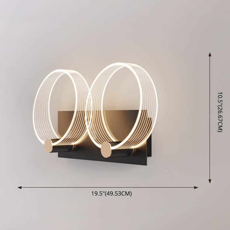 Zeitgenössische Metall-LED-Wand montierte Beleuchtung 1 Lichtwandleuchten für Wohnzimmer