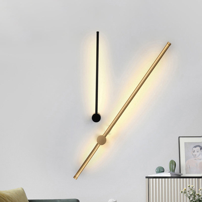 Aluminium LED Linear Wall Sconce in Modern Concise Style Wrought Iron Indoor Wall Light with Silicone Shade