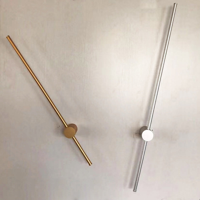 Aluminium LED Linear Wall Sconce in Modern Concise Style Wrought Iron Indoor Wall Light with Silicone Shade