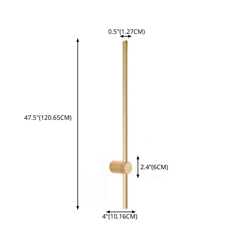 Aluminium LED Linear Wall Sconce in Modern Concise Style Wrought Iron Indoor Wall Light with Silicone Shade