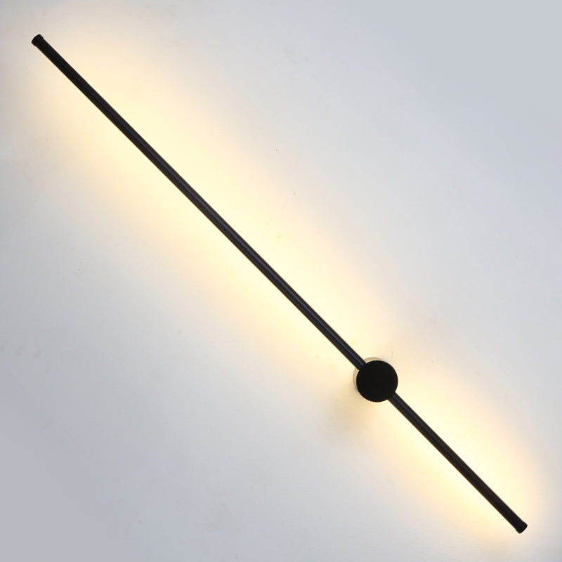 Aluminium LED Linear Wall Sconce in Modern Concise Style Wrought Iron Indoor Wall Light with Silicone Shade