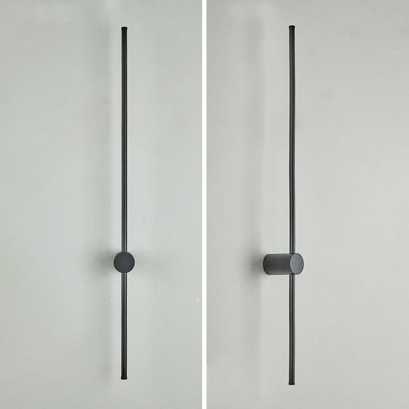Aluminium LED Linear Wall Sconce in Modern Concise Style Wrought Iron Indoor Wall Light with Silicone Shade