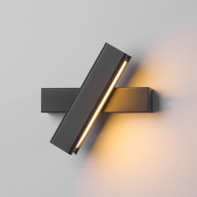 350 ° roteerbare rechthoekige LED -wandlamp 7,5 "brede Noordse eenvoudstijl metaal SCONCE Licht met onafhankelijke schakelaar