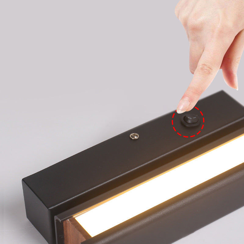 350 ° roteerbare rechthoekige LED -wandlamp 7,5 "brede Noordse eenvoudstijl metaal SCONCE Licht met onafhankelijke schakelaar