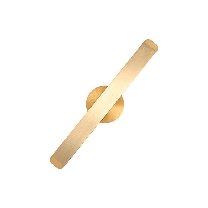 Geborsteld goud rechthoekige LED -wandlamp roteerbaar ontwerp Noordse eenvoud Aluminium SCONCE LICHT VOOR BEDBAAR