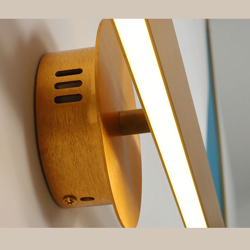 Geborsteld goud rechthoekige LED -wandlamp roteerbaar ontwerp Noordse eenvoud Aluminium SCONCE LICHT VOOR BEDBAAR
