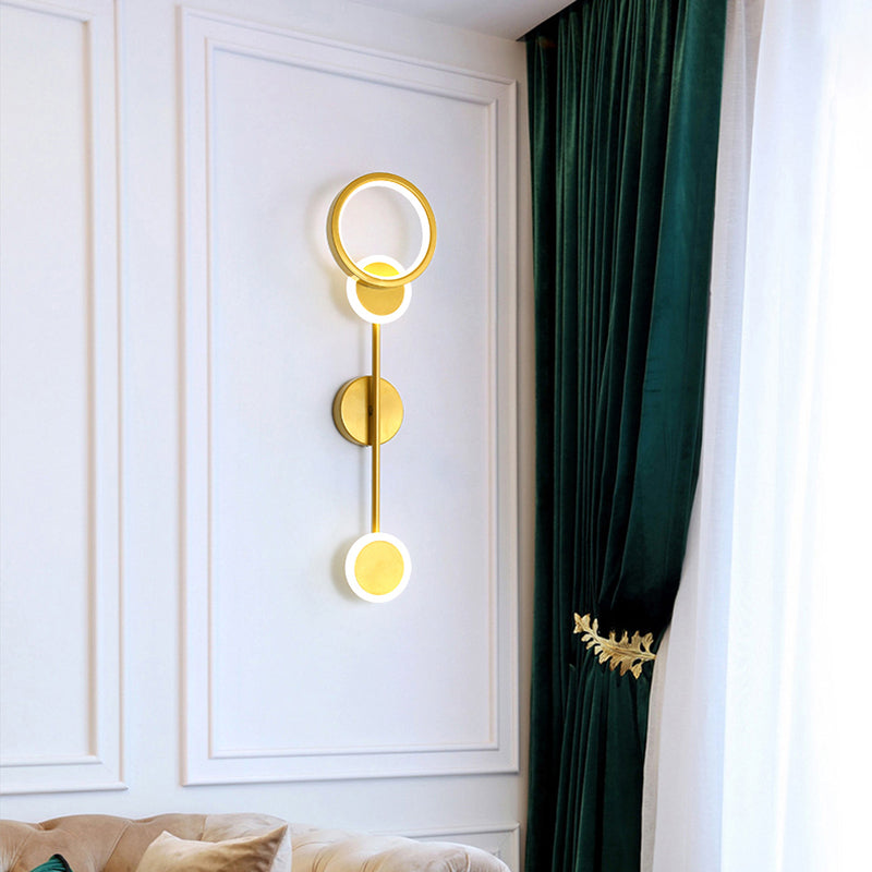 Moderni semplici luci a parete a led nere lampade a parete metallica per soggiorno