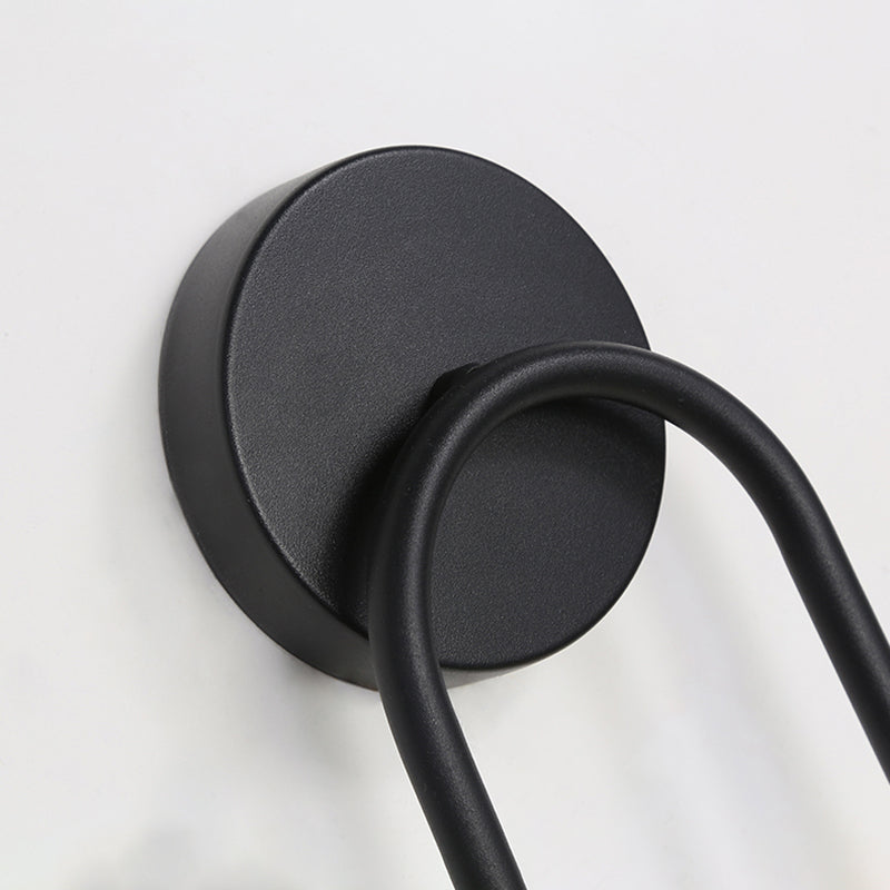 Moderni semplici luci a parete a led nere lampade a parete metallica per soggiorno