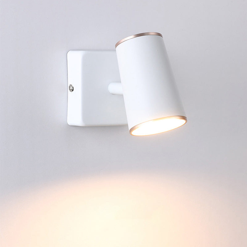 Rotatable Cylindrical Bedside Reading Lamp Modernism Simplicity Aluminum Wall Sconce for Bedroom