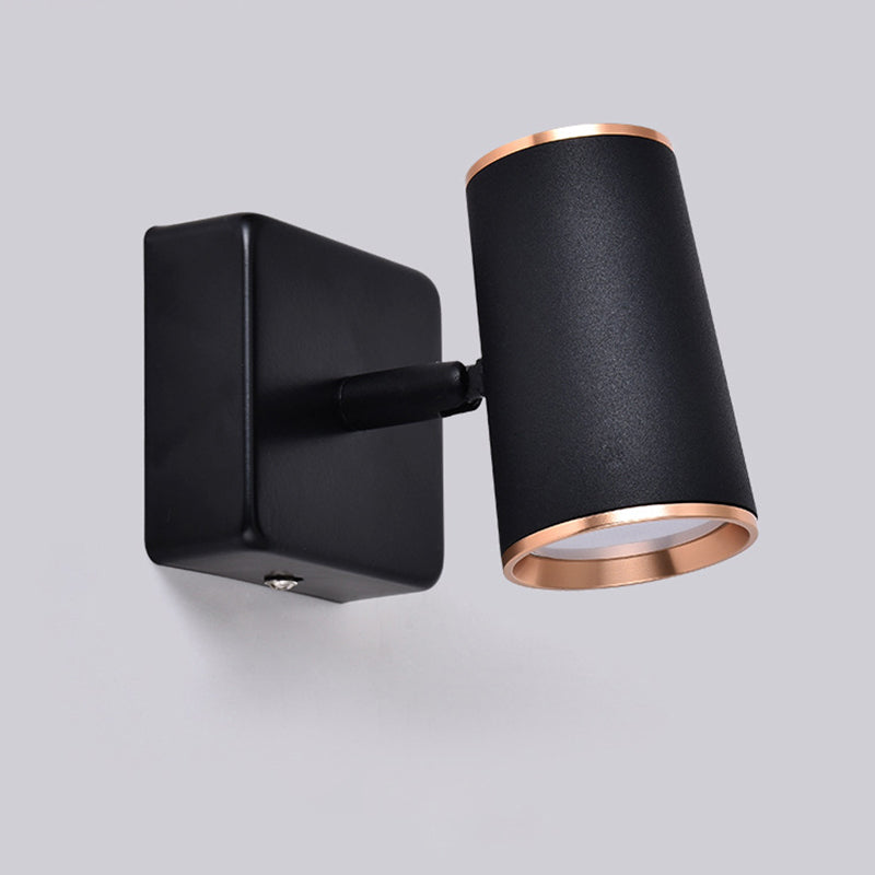 Rotatable Cylindrical Bedside Reading Lamp Modernism Simplicity Aluminum Wall Sconce for Bedroom