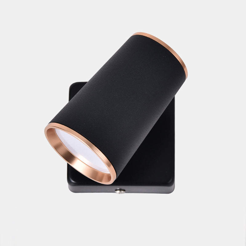 Rotatable Cylindrical Bedside Reading Lamp Modernism Simplicity Aluminum Wall Sconce for Bedroom
