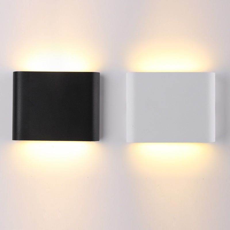 Minimalismus Aluminium LED Wandlampe zeitgemäße Stil wasserdichte Rechtecke Wandleuchte für den Innenhof Balkon
