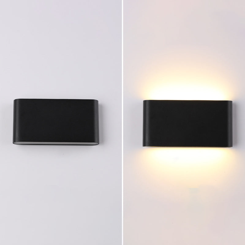 Minimalismus Aluminium LED Wandlampe zeitgemäße Stil wasserdichte Rechtecke Wandleuchte für den Innenhof Balkon