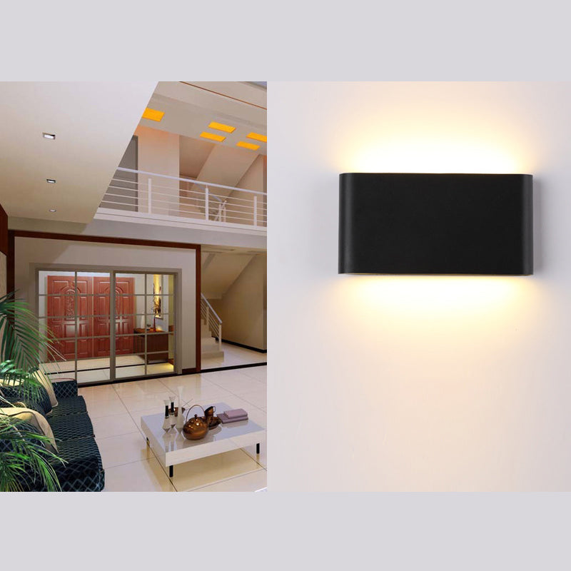 Minimalismus Aluminium LED Wandlampe zeitgemäße Stil wasserdichte Rechtecke Wandleuchte für den Innenhof Balkon