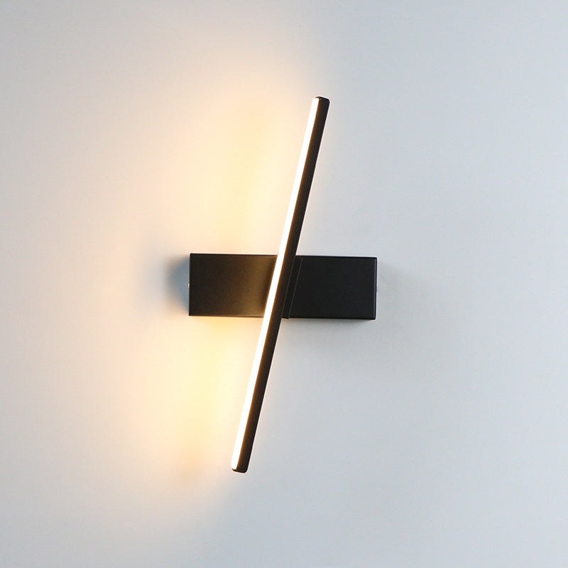 Minimalismo Lámpara de pared LED de cabecera rotativa Luces geométricas de estilo moderno de aluminio