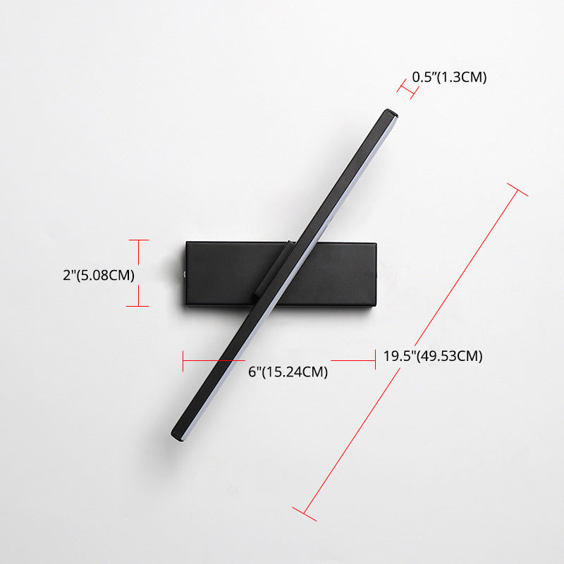 Minimalismo Lámpara de pared LED de cabecera rotativa Luces geométricas de estilo moderno de aluminio