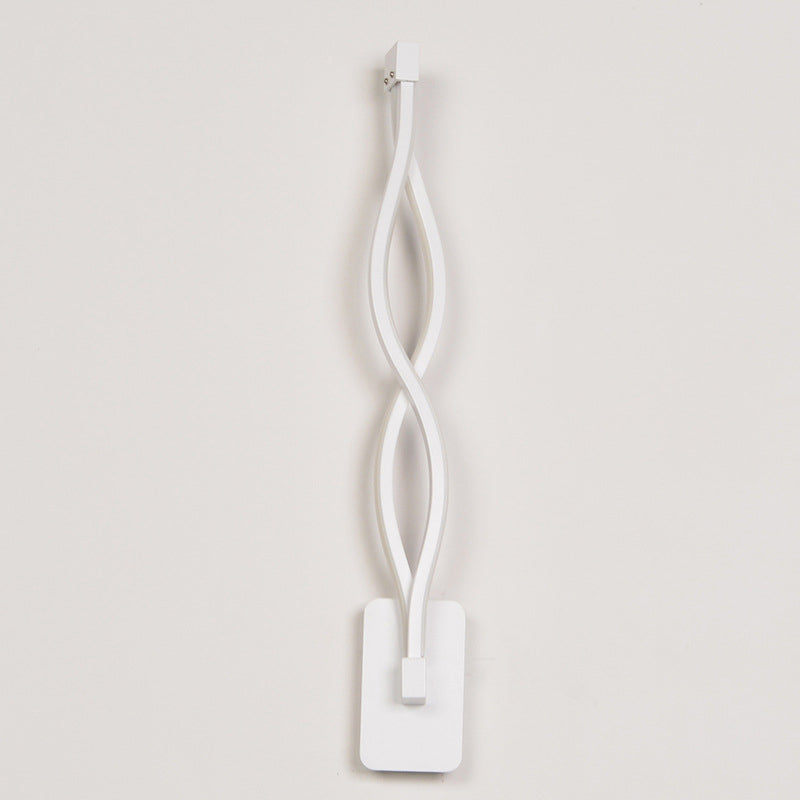 Linee a doppia ondata Lampada a parete a LED da 16,5 "H Luci di applique a coperto acrilico per camera da letto