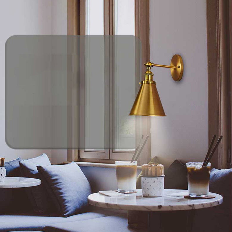 Elektroplattierte Kupfer Vintage Industrial Style Wandlampenschwung Arm Design Single Lampenleuchte für Restaurants