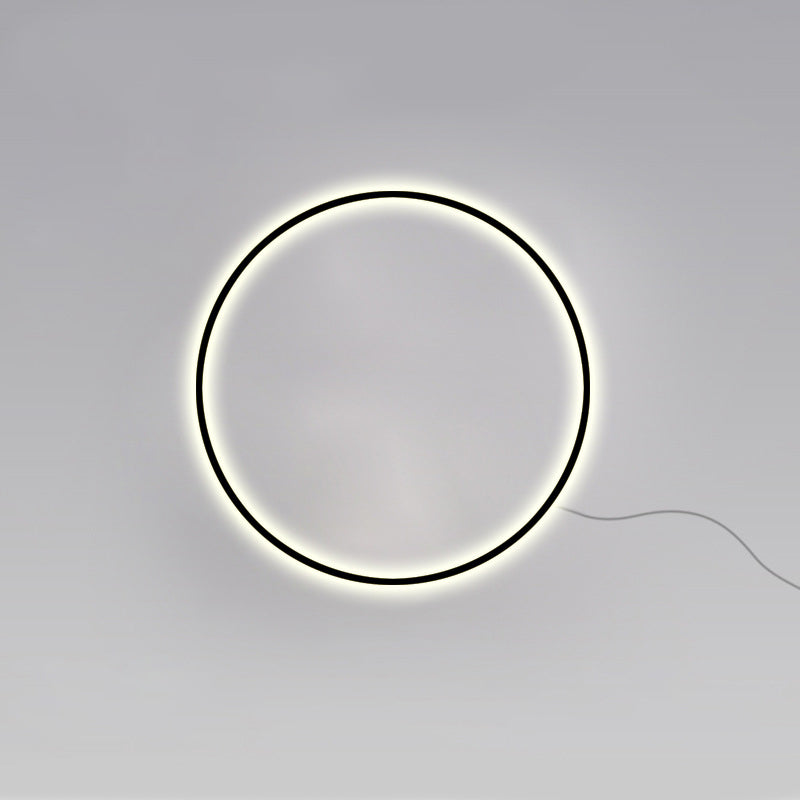 Zwart minimalisme Ronde lijnen LED Wall Lamp Noordse stijl Aluminium SCONCE Licht voor woonkamer