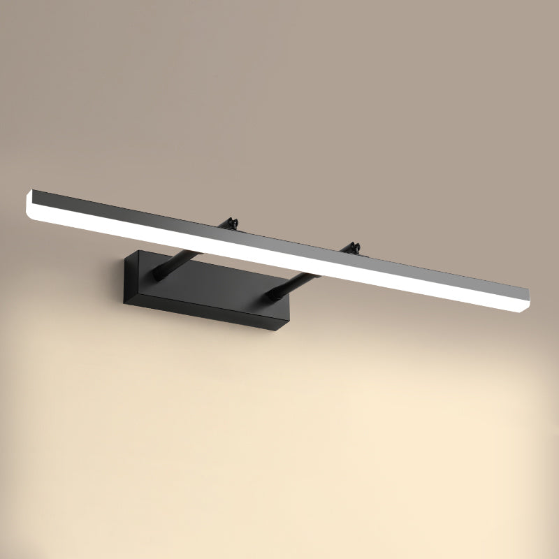 Modern Minimalist Style Linear Wall Mounted Vanity Lights Metal 1 Light Vanity Lighting Ideas for Bathroom