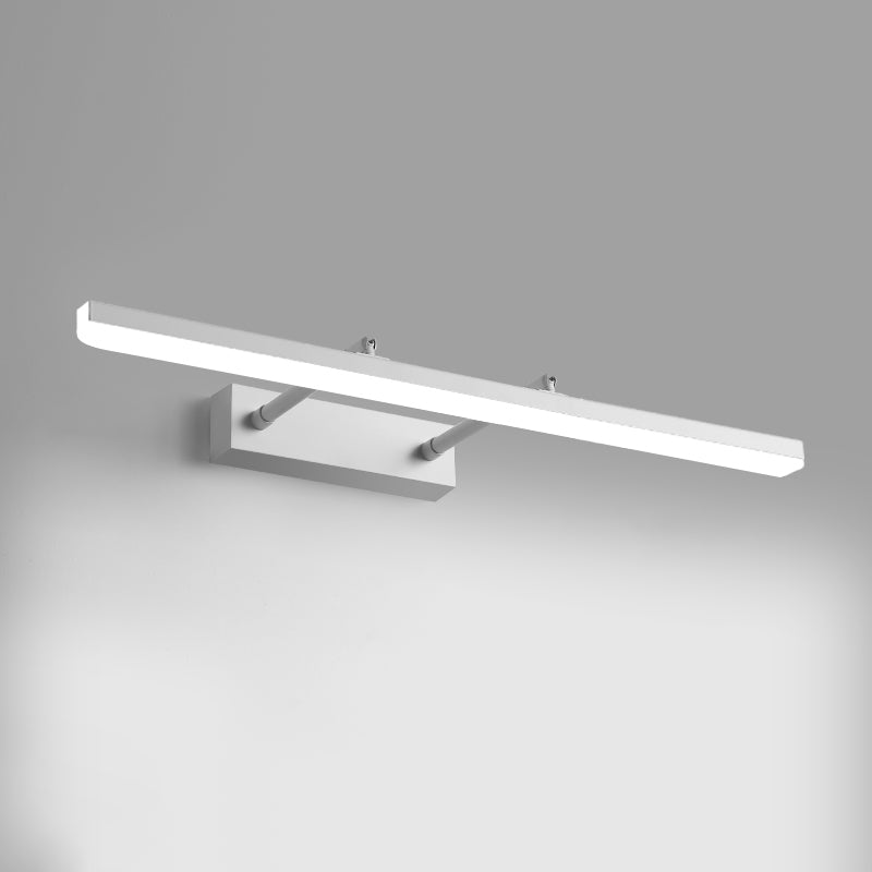 Modern Minimalist Style Linear Wall Mounted Vanity Lights Metal 1 Light Vanity Lighting Ideas for Bathroom
