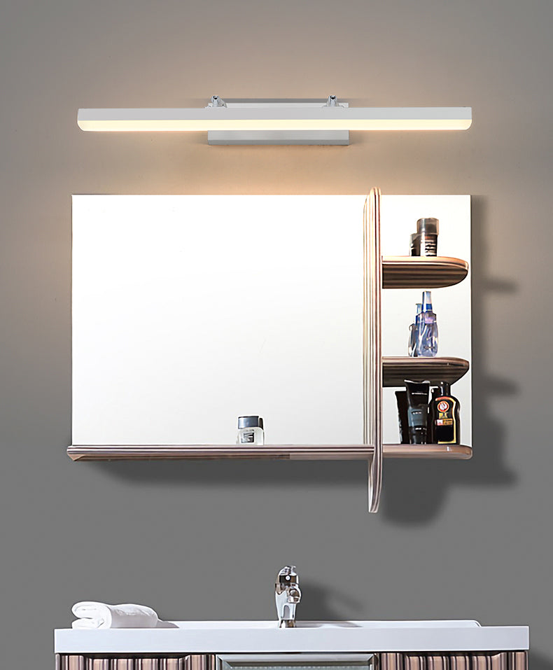 Modern Minimalist Style Linear Wall Mounted Vanity Lights Metal 1 Light Vanity Lighting Ideas for Bathroom