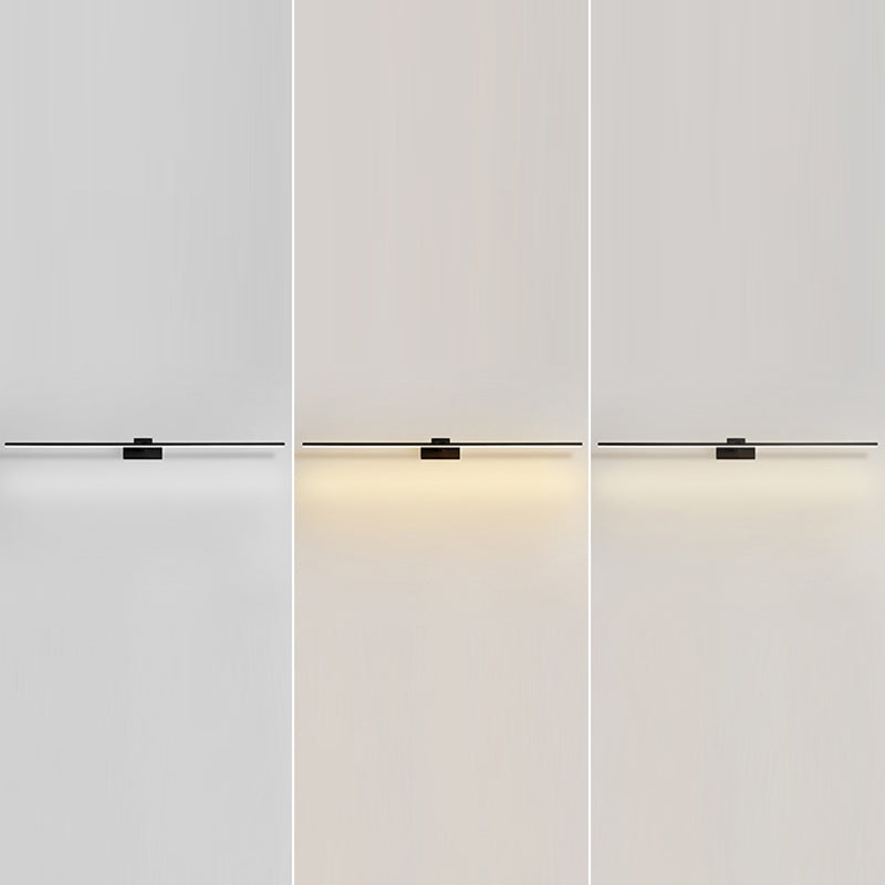 Modern Minimalist Style Linear Wall Mounted Vanity Lights Aluminum 1 Light Vanity Mirror Lights for Bathroom