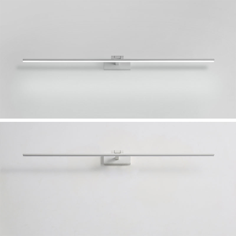 Modern Minimalist Style Linear Wall Mounted Vanity Lights Aluminum 1 Light Vanity Mirror Lights for Bathroom