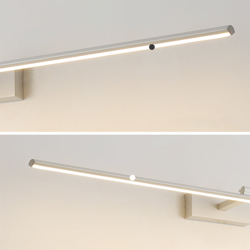 Modern Minimalist Style Linear Wall Mounted Vanity Lights Aluminum 1 Light Vanity Mirror Lights for Bathroom