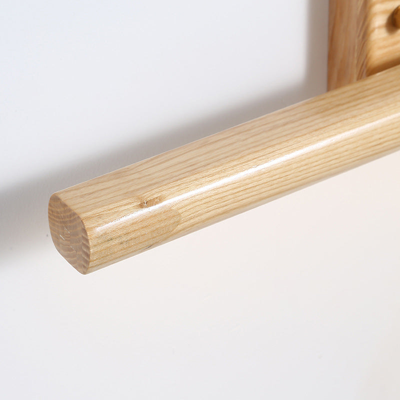 Simplicité Miroir LED en bois clair de style moderne