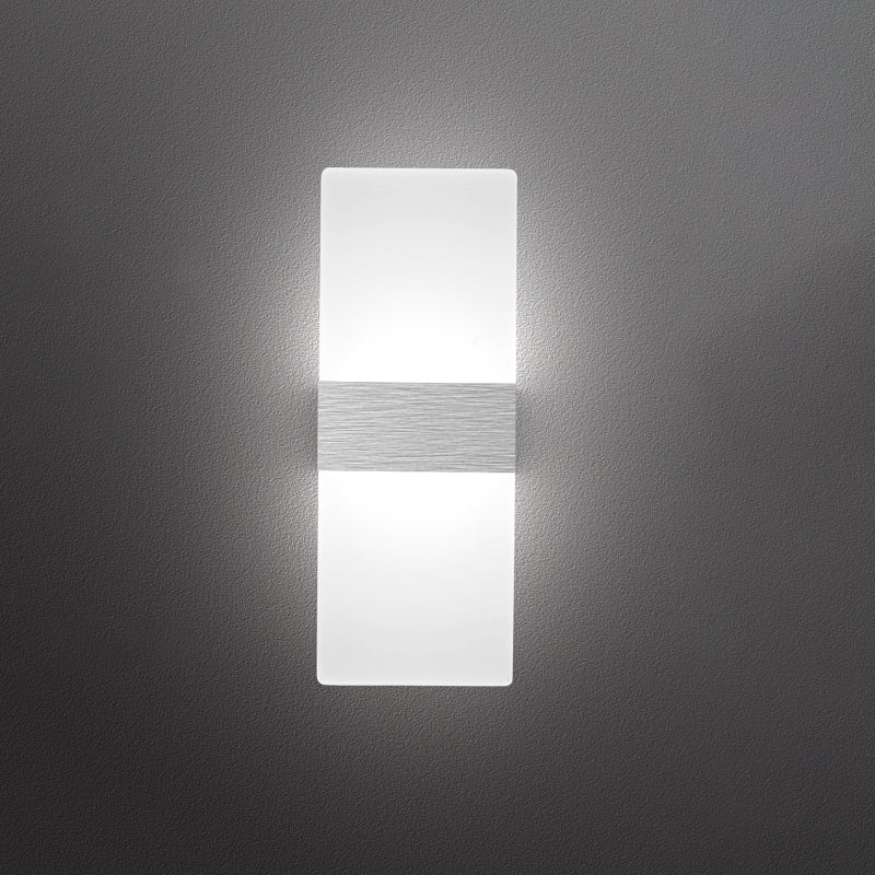 Lampada da parete per tonalità rettangolare in alluminio modernista Light Sconce a 1 luce per camera da letto