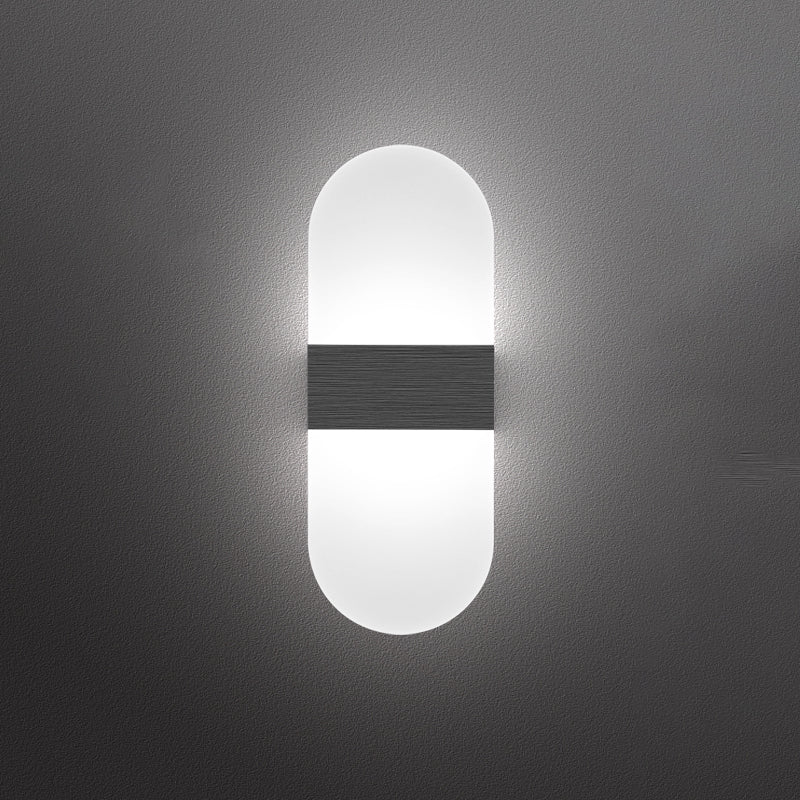 Lampada da parete per tonalità rettangolare in alluminio modernista Light Sconce a 1 luce per camera da letto