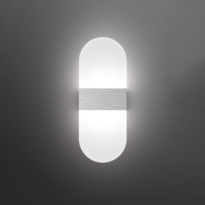 Lampada da parete per tonalità rettangolare in alluminio modernista Light Sconce a 1 luce per camera da letto