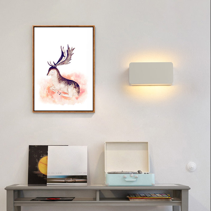 Lámpara de pared de aluminio de 1 luce de pared de rectángulo LED simple moderno para sala de estar para sala de estar
