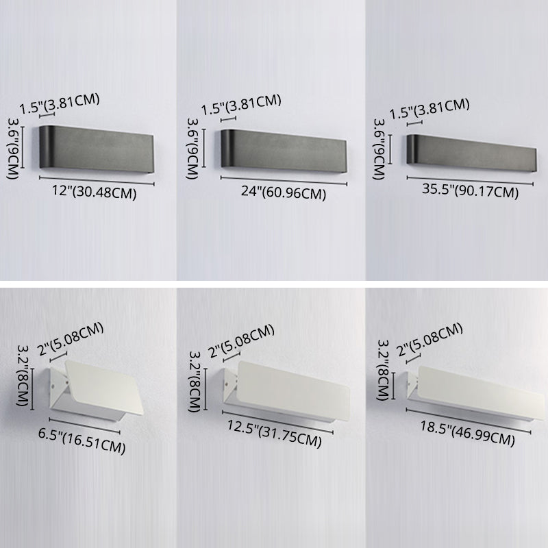 Lámpara de pared de aluminio de 1 luce de pared de rectángulo LED simple moderno para sala de estar para sala de estar