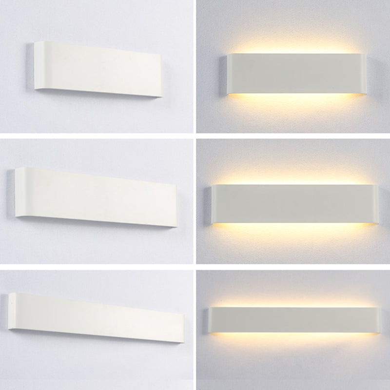 Lámpara de pared de aluminio de 1 luce de pared de rectángulo LED simple moderno para sala de estar para sala de estar